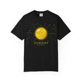 Sun-themed Sunday ruled by Sun T-shirt by Printify featuring a bold sun graphic on a comfortable cotton T-shirt.