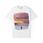 White T-shirt featuring the quote "I've decided to stick to love. Hate is too great a burden to bear" printed on the front.