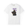 Black cat T-shirt by Printify featuring a cute cat design on soft fabric, perfect for casual wear.