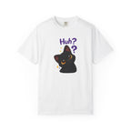 Black cat T-shirt by Printify featuring a cute cat design on soft fabric, perfect for casual wear.
