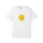 Sun-themed Sunday ruled by Sun T-shirt from Printify featuring a vibrant sun graphic on a casual cotton T-shirt.