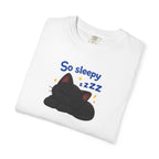 Black cat t-shirt from Printify featuring a cozy design, perfect for casual wear and cat lovers.