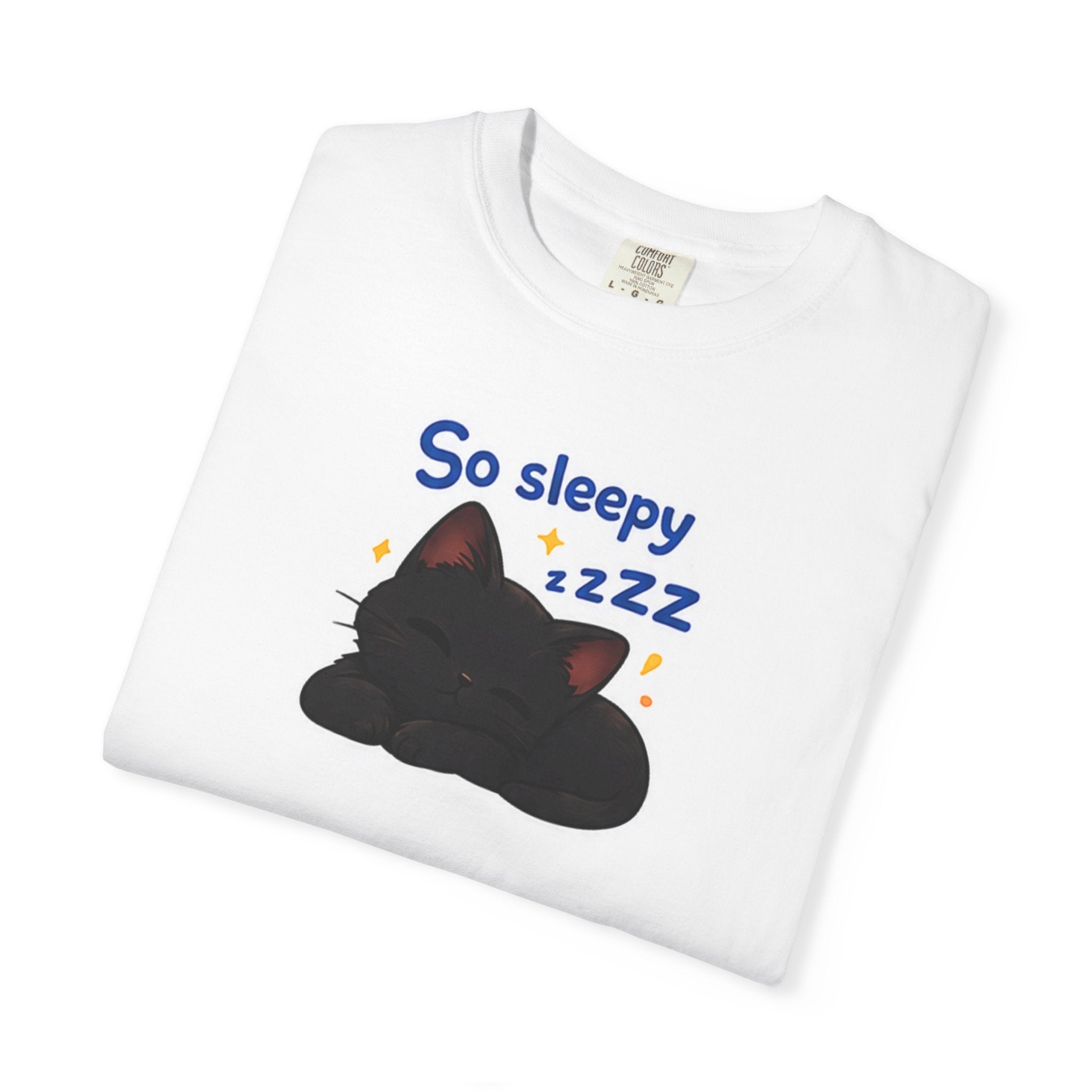 Black cat t-shirt from Printify featuring a cozy design, perfect for casual wear and cat lovers.