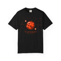 Tuesday ruled by Mars T-shirt by Printify featuring a bold Mars symbol and vibrant graphic design on a comfortable cotton tee.