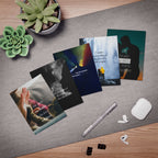 Set of four motivational greeting cards by Printify featuring inspiring quotes on high-quality paper.