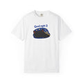 Black cat graphic T-shirt by Printify featuring a cute "Good Night!" design on a dark fabric.