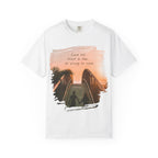 Black Printify T-shirt featuring the quote "Love all, trust a few, do wrong to none" printed in white text on the front.