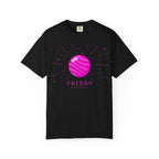 Friday ruled by Venus T-shirt by Printify featuring a celestial Venus design on a comfortable cotton T-shirt.