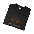 Black Printify T-Shirt featuring the quote "It is better to be hated for what you are than to be loved for what you are not" printed on the front.
