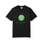 Wednesday ruled by Mercury T-shirt from Printify featuring a stylish graphic design on a casual cotton T-shirt.